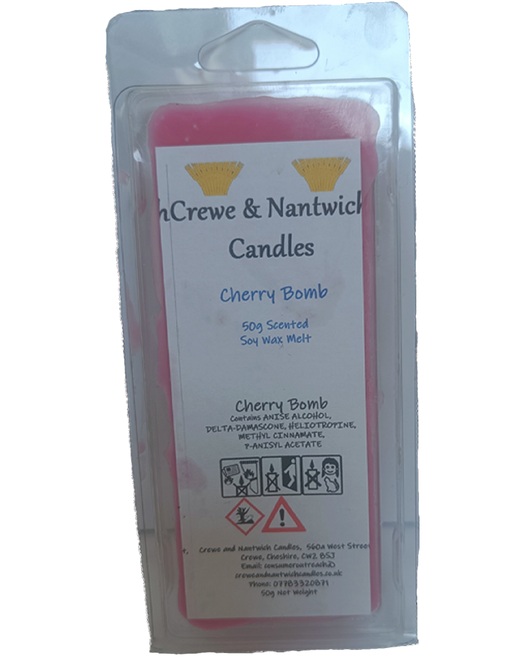 Cherry Bomb - 50g soy wax scented snap bar wax melt