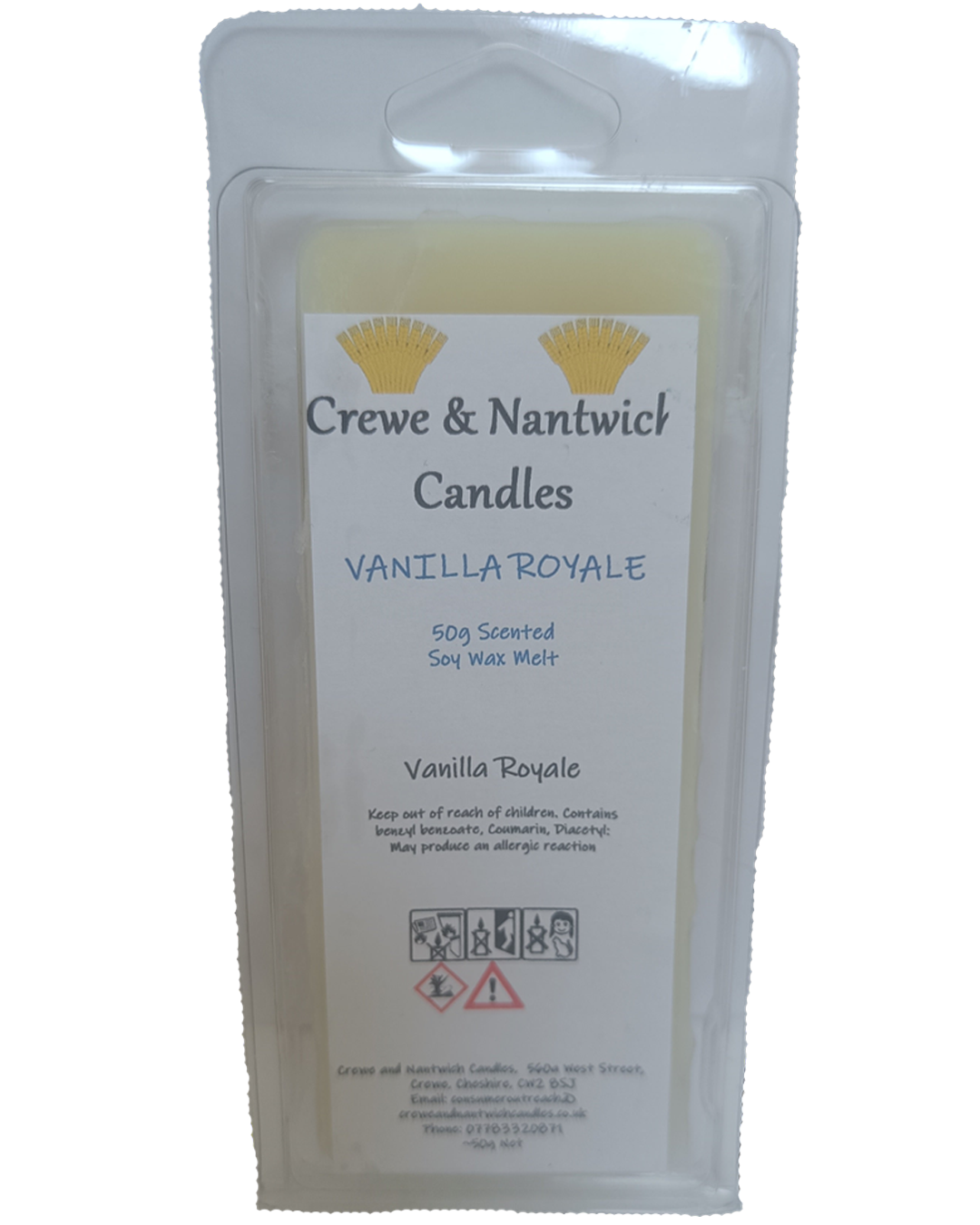 Vanilla Royale - 50g soy wax scented snap bar wax melt
