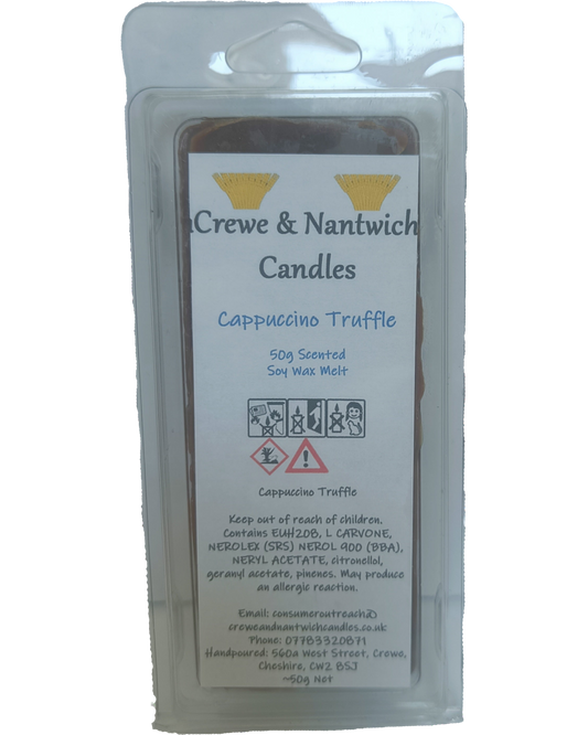 Cappuccino Truffle - 50g soy wax scented snap bar wax melt
