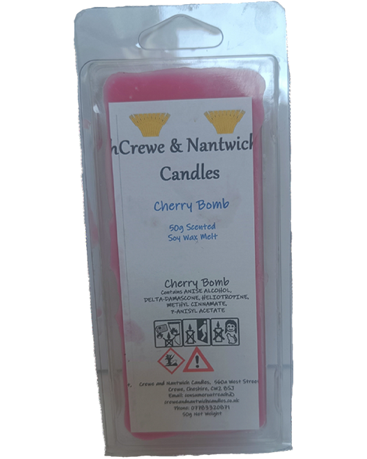 Cherry Bomb - 50g soy wax scented snap bar wax melt