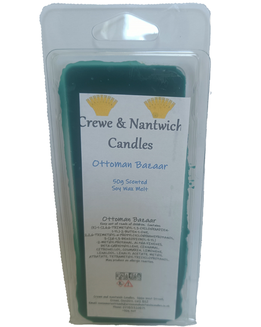 Ottoman Bazaar - 50g soy wax scented snap bar wax melt